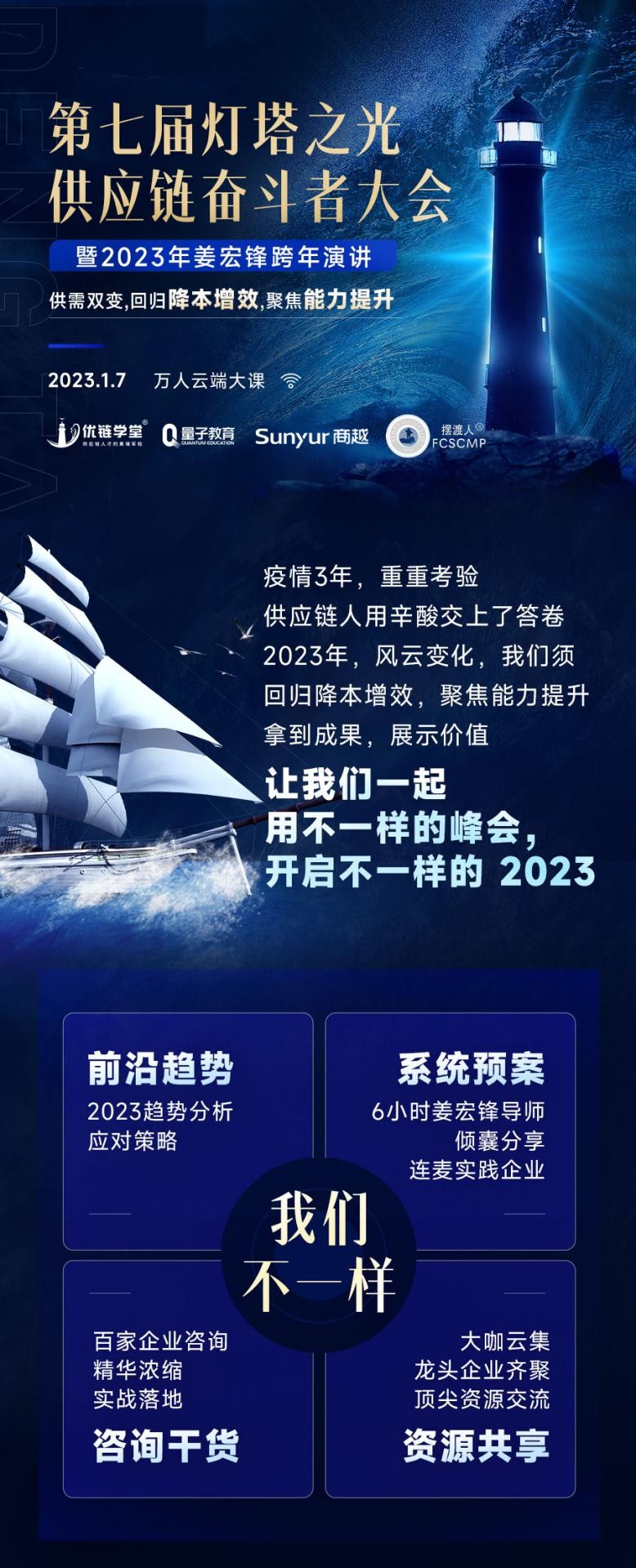 第七届灯塔之光供应链奋斗者大会暨2023年姜宏锋跨年演讲正式启动