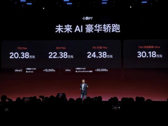 小鹏p7发布：搭载第二代vla并上新三款车色，售价20.38万元起